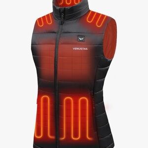 VENUSTAS Black Quilted HEATED Vest
